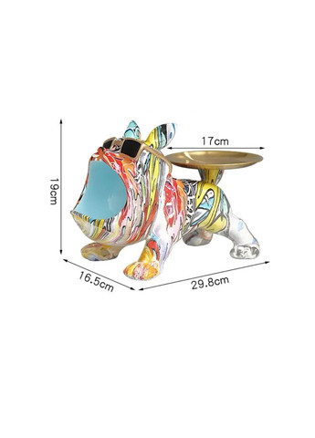 Держатель для ключей, украшений, мелочей и других вещей в виде современного бульдога No Brand (306433261)