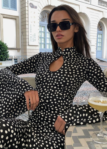 Черное платье “grace polka dot white” Anais GoSe