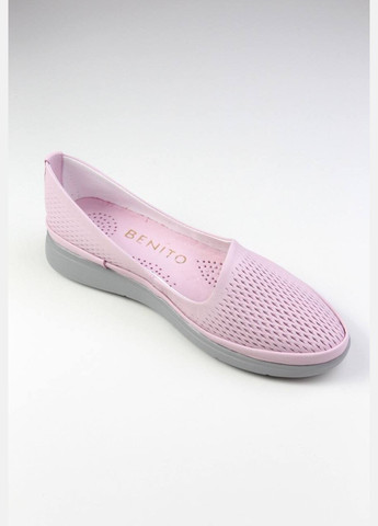 Женские балетки Benito | розовые однотонные натуральная кожа (316646131)