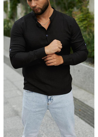 Черная коктейльный, кэжуал, повседневный, откровенный, вечерний рубашка однотонная Intruder