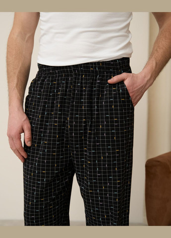 Чоловічі піжамні штани клітина-смужки Tom John (327792399)