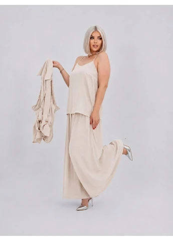 Костюм трійка накидка+штани+майка мод ОКМ-329 No Brand (403238560)