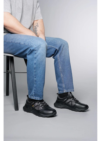 Чорні Осінні чоловічі термокросівки чорні (a9121-2) 46 Bonote