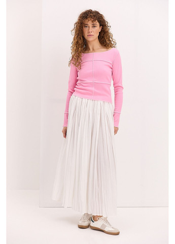 Жіночий лонгслів в рубчик зі швами навиворіт Arjen (358908331)