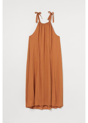 Коричневое повседневный женское платье на бретелях н&м (57089) s коричневое H&M