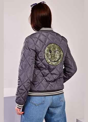 Сіра демісезонна куртка жіноча демісезонна сіра No Brand Демісезонні