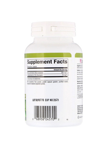 , оливковое масло, 500 мг, 90 капсул Natural Factors (366734001)