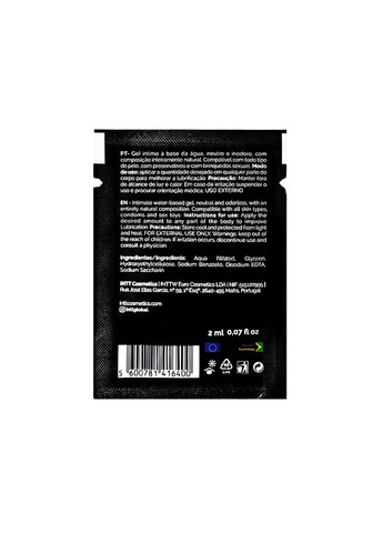 Пробник лубриканта на водній основі My Lube Natural, 2 мл Intt (369953440)