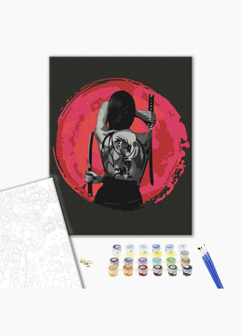 Девушки картины по номерам 40x50 Картины по номерам для взрослых Современная гейша BS51505 Brushme (308988942)