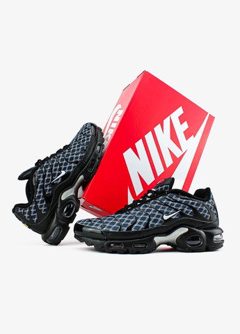 Чорні всесезон кросівки чоловічі nike air max tn plus black blue | найк аір макс тн плюс чорні сині No Brand