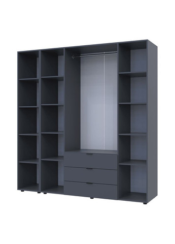 Комплект шаф для одягу Гелар (2 шт.) 193,2х49,5х203,4 см Графіт (DRS-011153) Doros (361998894)