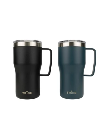 Термочашка Travel Mug 600 мл T-FA-0034, black, з нержавіючої сталі, з кришкою, для гарячих напоїв Tribe (392038564)