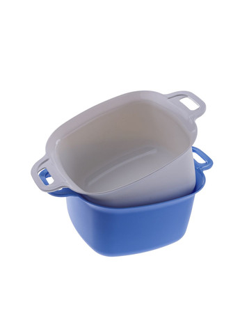 Миска квадратна 3л з ручками блакитна Ekodeo (315725301)