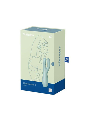 Кліторальний вібратор Threesome 3 Mint з трьома пальчиками Satisfyer (316231828)