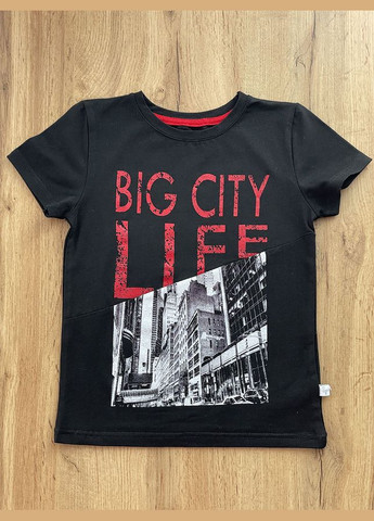 Черный летний комплект майки и футболки для мальчика. Flamingo