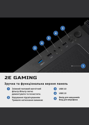 Комп’ютер персональний Complex Gaming AMD R5-5600X, 16Gb, F512GB+F1TB, NVD3050-8, B550, G3301, 600W, Win11 2E (316391731)