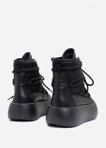 Зимние теплые черные ботинки луноходы с мембраной ISSA PLUS