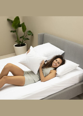 Подушка 50х50 см NORDIC чохол стьобаний антиалергенне волокно біла IDEIA (342128735)