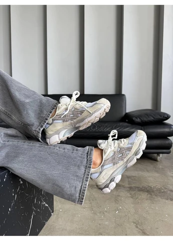 Бежеві всесезонні кросівки Asics GEL-NYC Beige White