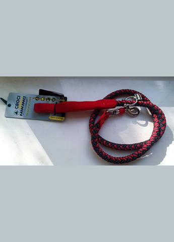 Поводок HIKING ENDURANCE для дрессировки плетеный с фиксатором карабина, красный, нейлон, 1.5х120см C5081491 Croci (291885396)