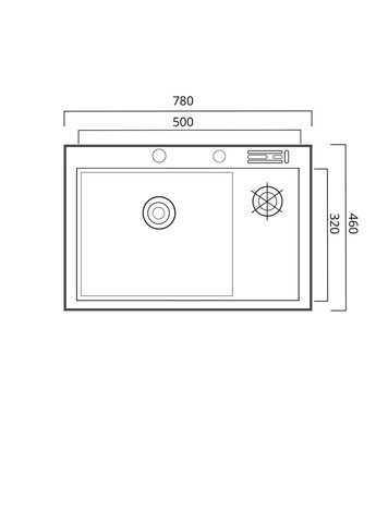 Кухонная мойка нержавейка 78*46 Handmade Platinum (291016249)