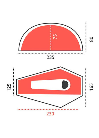 Палатка одноместная Apex 1 Alu Capulet Olive (DAS302738) Grand Canyon (339620534)