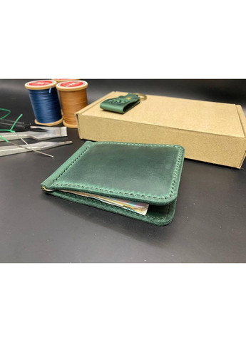 Затиск Для Грошей із Натуральної Шкіри Набір + Брелок Колір Шкіряний Гаманець No Brand (358203446)