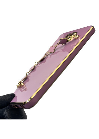 Чехол для телефона Redmi Note 9s женский с ремешком с украшениями и золотой окантовкой на седоме редми нот 9с черничный gs1 Xiaomi (366389894)