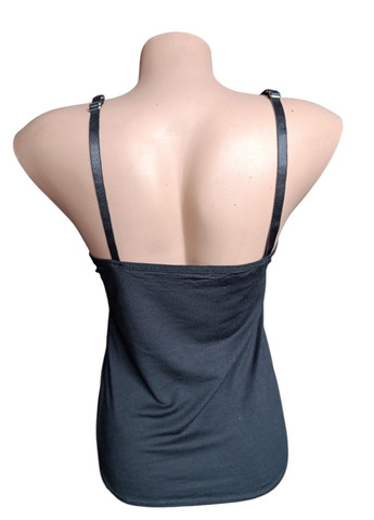 Жіноча майка на тонких брителях (чорний) No Brand — 315352345