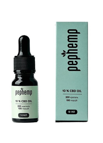 Масло КБД 10% с нейтральным вкусом, 1000 мг 10% CBD Oil 10ml (1546027-43753846) Pep Hemp (368887180)
