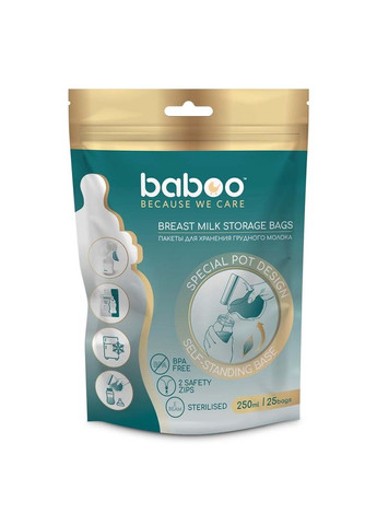 Пакети для зберігання грудного молока, 25 шт. Baboo 2-005 (335973768)