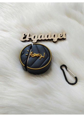 Чохол для навушників AirPods 1, 2 YSL luxury чорний силіконовий Trends Airpods 1/2 (360897054)