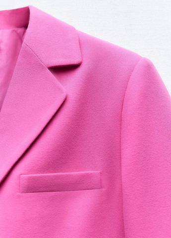 Розовый женский жакет Zara однотонный - демисезонный