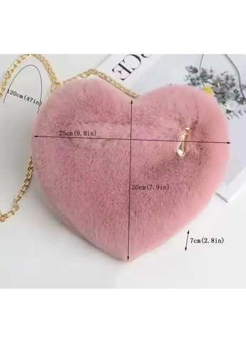 Сумка жіноча крос-боді в формі серця /молодіжна пухнаста сумка через плече DU&KA (365963605)