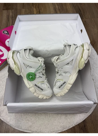 Белые летние кроссовки balenciaga track 3.0 white баленсиага трек No Brand