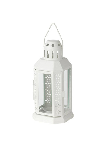Ліхтар для свічок ІКЕА ENRUM 22 см Білий (90526357) IKEA (267899996)
