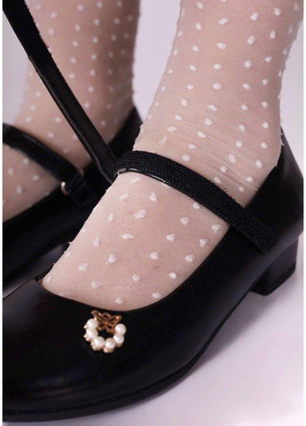 Черные туфли детские бусины черные Bessky