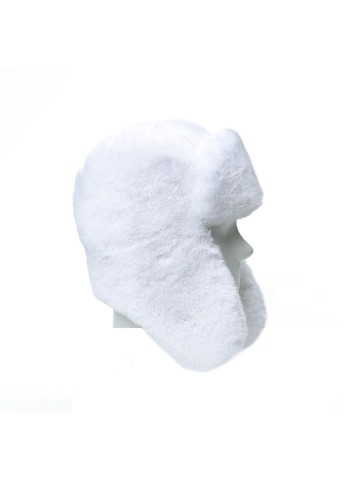 Шапка вушанка жіноча штучне хутро кролик біла ЛІНА LuckyLOOK 664-470 (322790470)