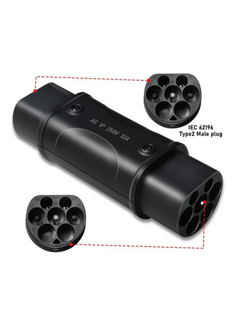 Адаптер Перехідник Type 2 - Type GB-T (Mennekes IEC 62196-2 - Type GB-T) Black (343050570) Bluefield (349844351)
