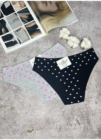 Трусики безшовні в рубчик набір 2 шт Lavolle (362205823)