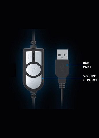 Навушники з мікрофоном HVH213U Plug USB 7.1 (26635) Havit (283328711)