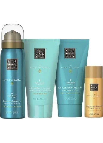 Набор The Ritual of Karma (sh/foam 50ml+b/lot 70ml+b/oil 30ml+b/scrub 70ml) Rituals (331899279)