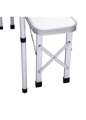 Комплект туристичний стіл + 2 лавки складні меблі Білий JY-9060W LUGI (371787527)