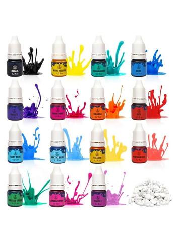 Набор жидких восковых красителей для изготовления свечей SB-003, 16 цветов по 5 грамм No Brand (354762538)