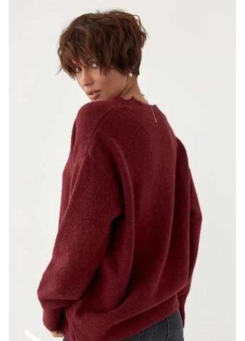 Бордовый зимний кардиган Lurex