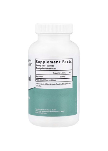 Мио-инозитол Myo-Inositol, 120 капсул для поддержания гормонального баланса Fairhaven Health (361894703)