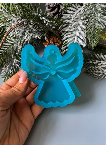 Молд Янгол з серцем форма для новорічних іграшок на ялинку силіконова форма для епоксидної смоли No Brand (370567008)