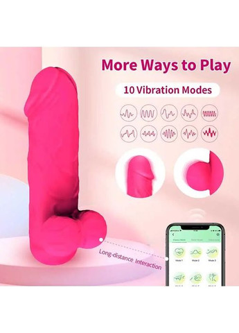 Реалистичный смарт мини-вибратор для клитора Love Spouse фуксия – Смарт вибраторы No Brand (368893710)