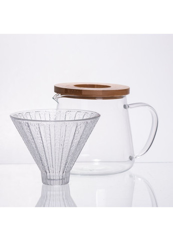 Набор для заваривания кофе стеклянный заварник и пуровер 600 мл 64486-28 Yiwu (369473034)