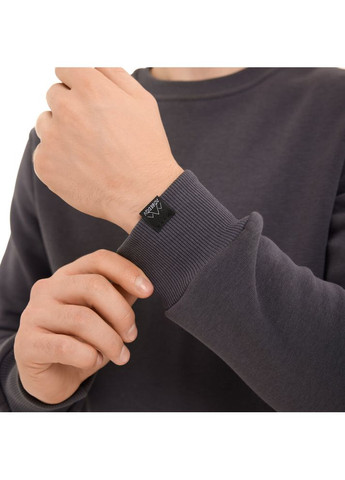 Темно-серый свитшот 007 зима темно-серый Pobedov однотонный без декора (364864066)